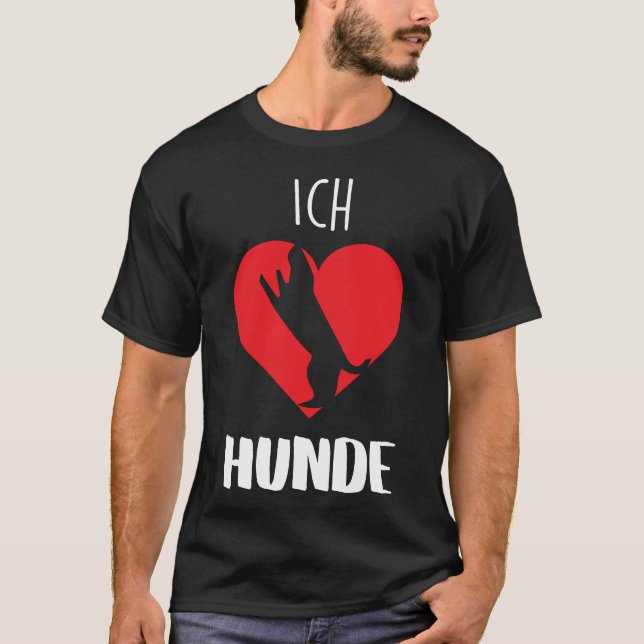 Camiseta Ich Liebe Hunde – Einfach und Klar (Anverso)