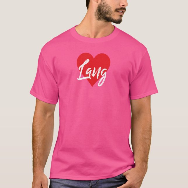 Camiseta Ich Liebe Lang Vorname Liebe Herz (Anverso)