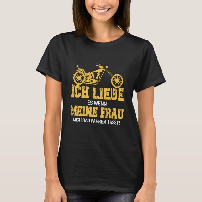 Camiseta Ich Liebe Meine Frau Wheelie Evolution Biker Styl (Anverso)