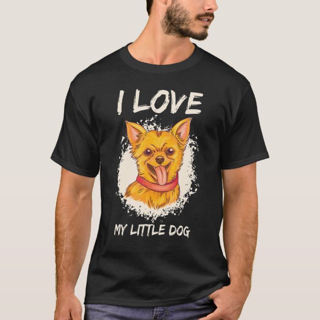 Camiseta Ich Liebe Meine Little Dog Accesory Children's Ch (Anverso)