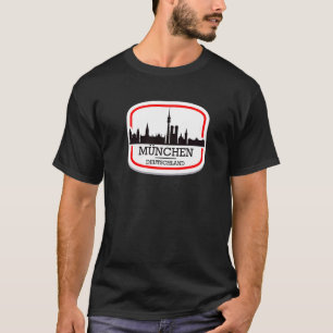 Camiseta Ich Liebe München Tee Guay Múnich Skyline Graphic
