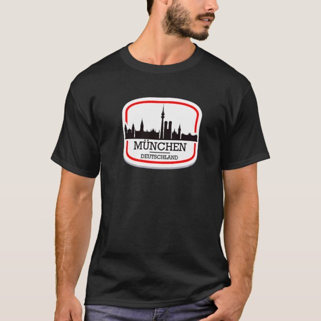 Camiseta Ich Liebe München Tee Guay Múnich Skyline Graphic (Anverso)