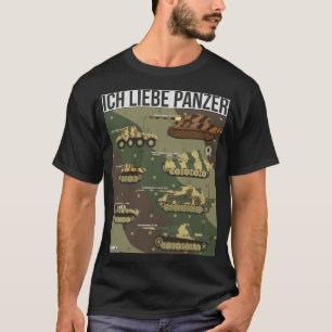 Camiseta ich liebe panzer (alemán. Me encantan los tanques)