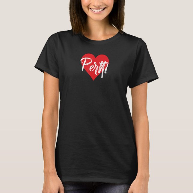 Camiseta Ich Liebe Pertti Vorname Liebe Herz (Anverso)