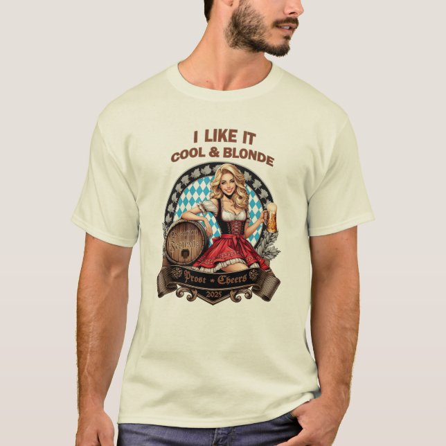 Camiseta Ich mag es kühl und blond  - bayerische Volksfeste (Anverso)
