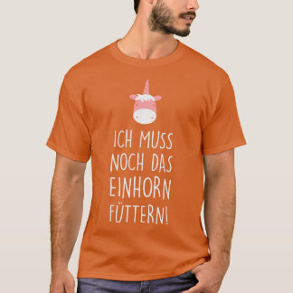 Camiseta Ich musch noch das einhorn futtern white