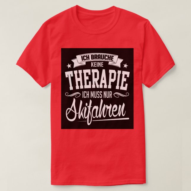Camiseta Ich muss nur skifahren (Diseño del anverso)