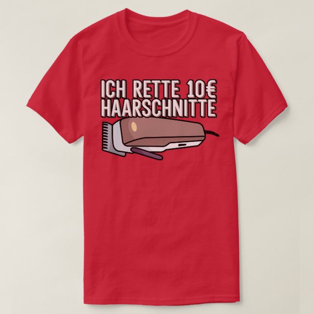 Camiseta Ich rette 10 Haarschnitte Herren Friseur Barber Ba (Diseño del anverso)