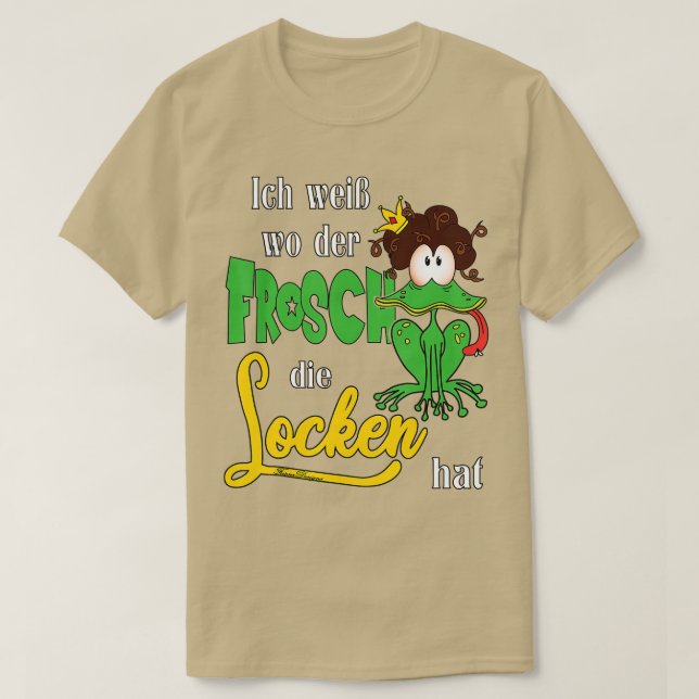 Camiseta Ich weibwo der Frosch die Locken gorra animal dive (Diseño del anverso)