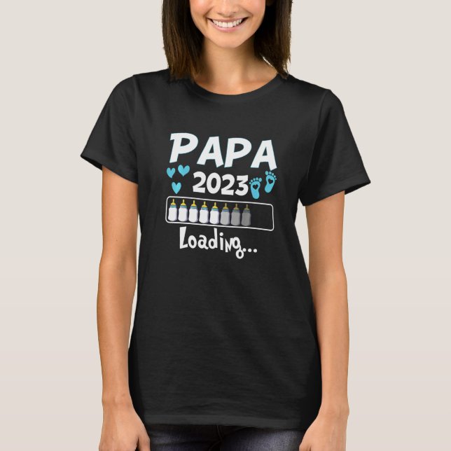 Camiseta Ich Werde Papa Loading 2023 Baby Announcement Boy  (Anverso)