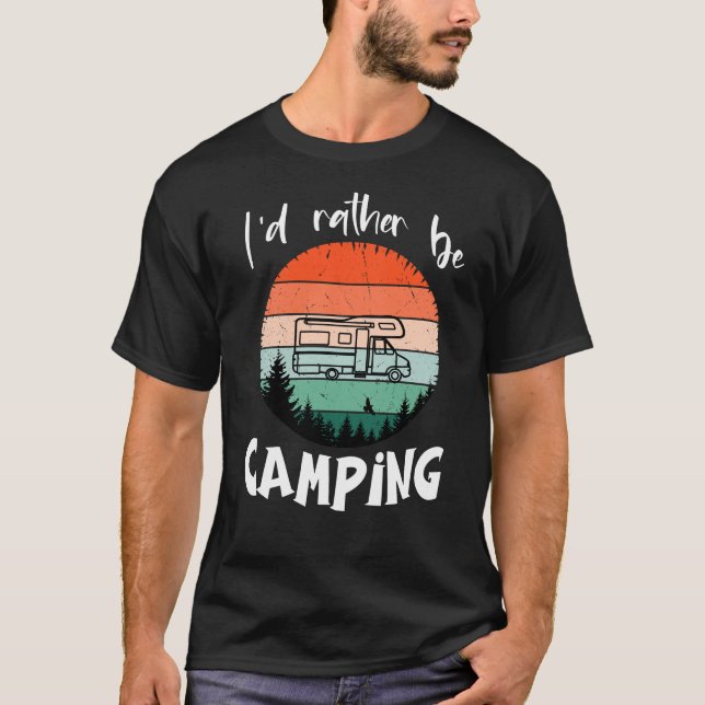 Camiseta Ich würde lieber campen Wohnmobil Wald (Anverso)