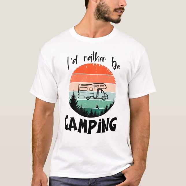 Camiseta Ich würde lieber campen Wohnmobil Wald (Anverso)