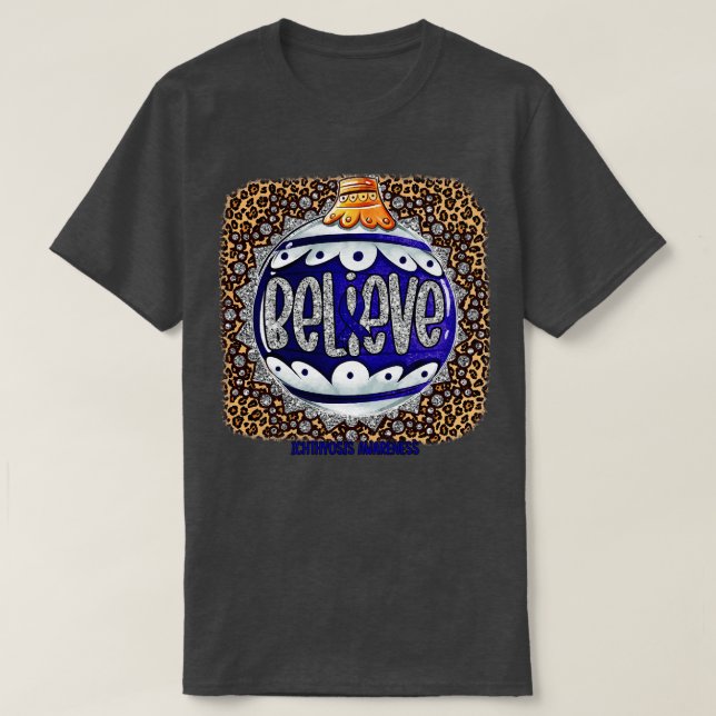 Camiseta Ichthyosis Conciencia Creer Ornament Leopard chri (Diseño del anverso)