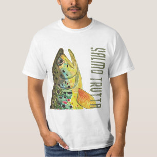 Camiseta Ichtiología de la trucha marrón, pesca, pesca con