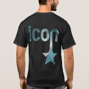 Camiseta ICON Back Print T-Shirt Trend Resumen Océano azul