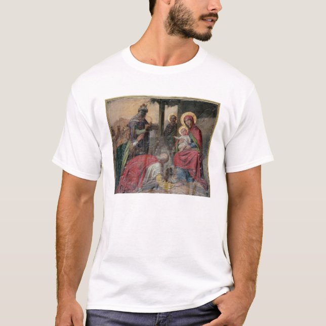 Camiseta icongrafía ortodoxa serbia en la iglesia de Valjev (Anverso)