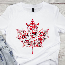 Camiseta Icónica hoja de arce canadiense