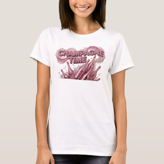Camiseta icónica roja CHAMPAGNE TIME (Anverso)