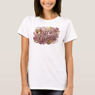 Camiseta icónica roja LET'S CELEBRATE Statement