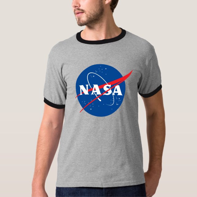 Camiseta Icónico Gris Retro Moon de la NASA / Negro Eclipse (Anverso)