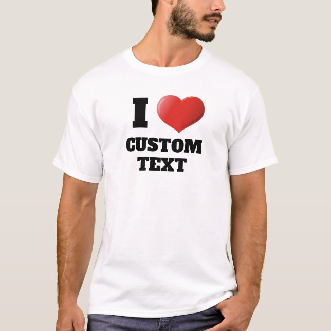 Camiseta Icono 3D del corazón rojo (Anverso)