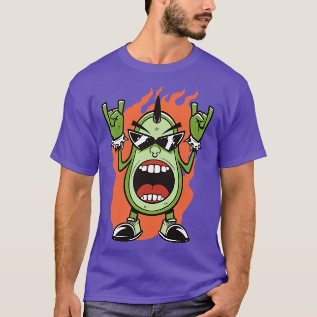Camiseta Icono aguacate Metalizado fuerte (Anverso)