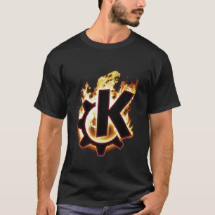 Camiseta Icono ardiendo de KDE Linux