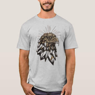 Camiseta Icono de águila de cristal: color gris de estilo