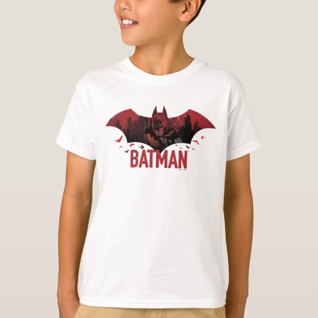 Camiseta Icono de Batman Crimson Gotham (Anverso)