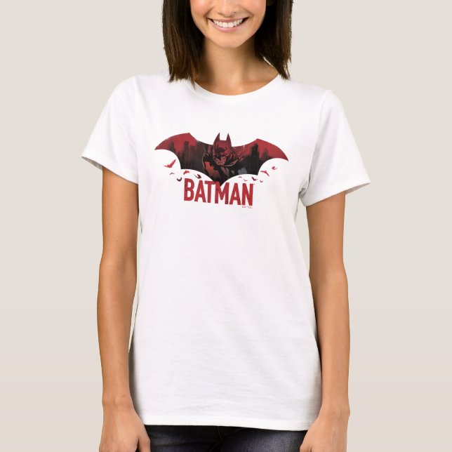 Camiseta Icono de Batman Crimson Gotham (Anverso)