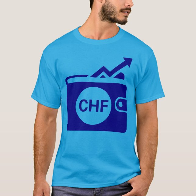 Camiseta icono de billetera de moneda Franco suizo CHF (Anverso)