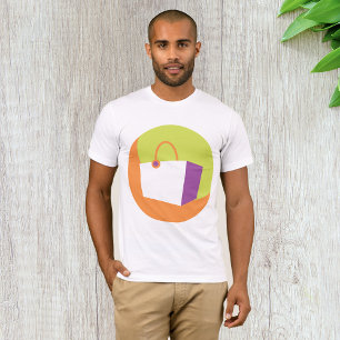 Camiseta Icono de bolsa de compras moderna Minimalista vent