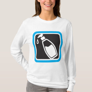 Camiseta Icono de Botella de Bomba Dispensadora de Jabón Lí