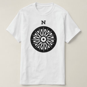 Camiseta icono de brújula