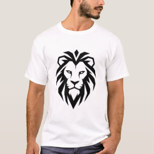 Camiseta Icono de cabeza de león minimalista moderno
