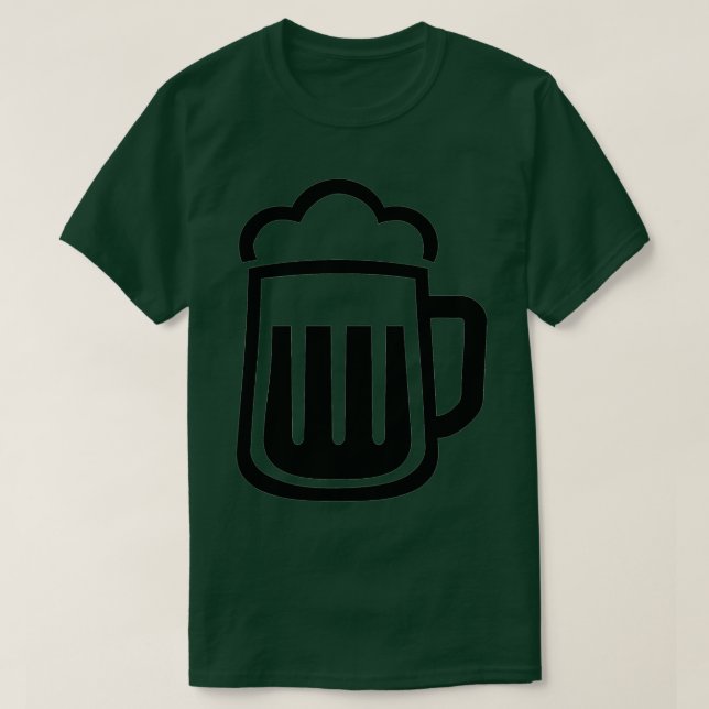 Camiseta Icono de cerveza negra (Diseño del anverso)
