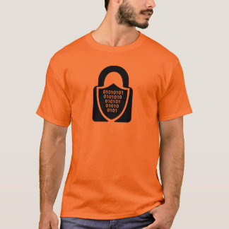 Camiseta Icono de cifrado de ciberseguridad circular azul