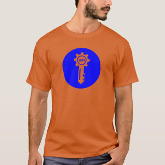 Camiseta Icono de clave API circular azul