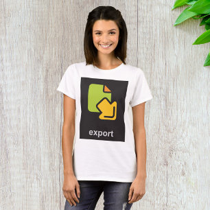 Camiseta Icono de exportación de tecnología Archivo de dato
