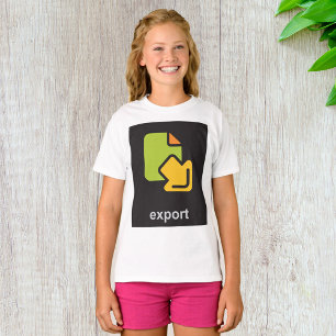 Camiseta Icono de exportación de tecnología Archivo de dato
