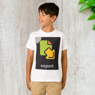 Camiseta Icono de exportación de tecnología Archivo de dato