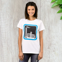 Icono de fábrica industrial con chimeneas