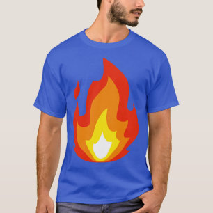 Camiseta Icono de fuego Ilustracion llama caliente