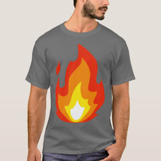 Camiseta Icono de fuego Ilustracion llama caliente