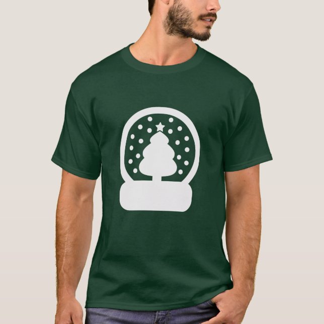 Camiseta Icono de globo de nieve de los navidades (Anverso)