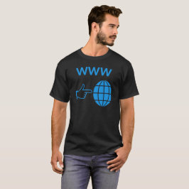 Camiseta Icono de globo WWW World Wide Web con puntero de m