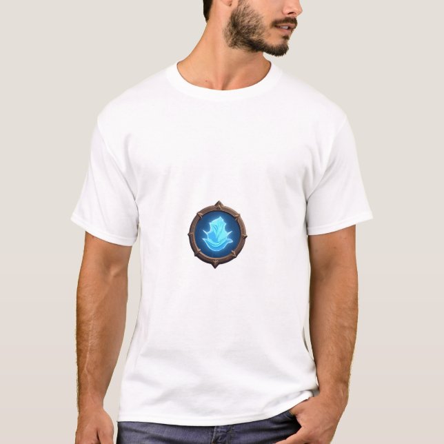 Camiseta Icono de hoja azul mística (Anverso)