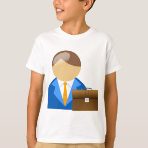 Camiseta Icono de hombre de negocios profesional con maletí