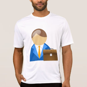 Camiseta Icono de hombre de negocios profesional con maletí