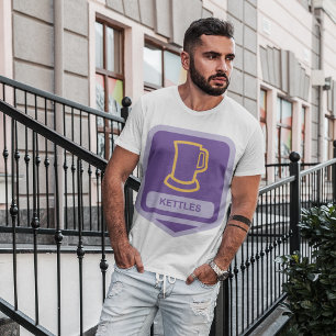 Camiseta Icono de Ketles morados y amarillos modernos